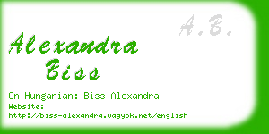 alexandra biss business card